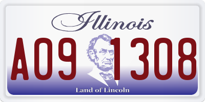 IL license plate A091308