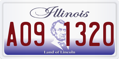 IL license plate A091320