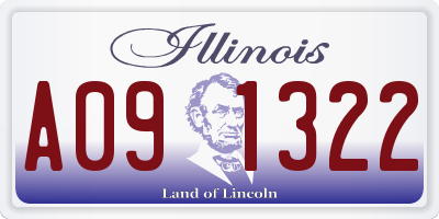 IL license plate A091322