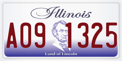 IL license plate A091325