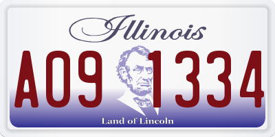 IL license plate A091334