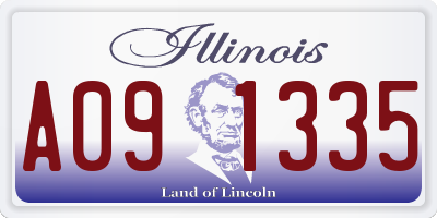IL license plate A091335