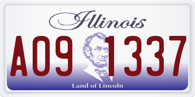 IL license plate A091337