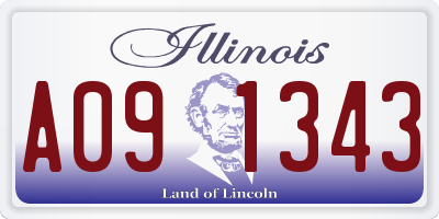 IL license plate A091343
