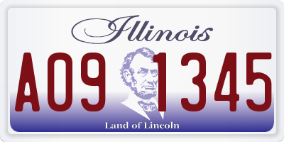 IL license plate A091345