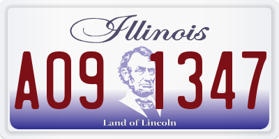 IL license plate A091347