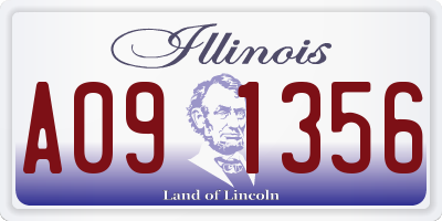 IL license plate A091356