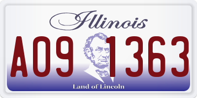 IL license plate A091363