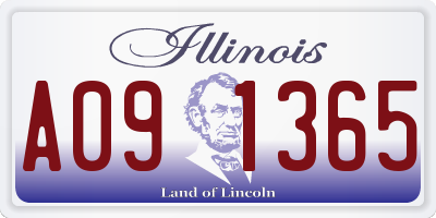 IL license plate A091365