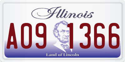 IL license plate A091366
