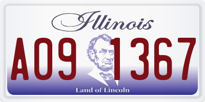 IL license plate A091367