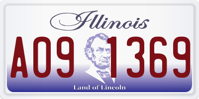 IL license plate A091369
