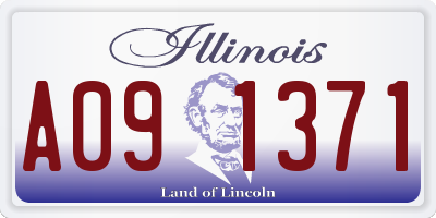 IL license plate A091371