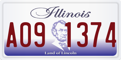 IL license plate A091374