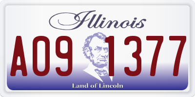 IL license plate A091377
