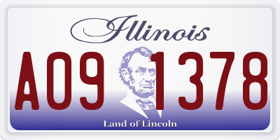 IL license plate A091378