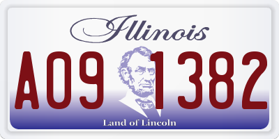 IL license plate A091382