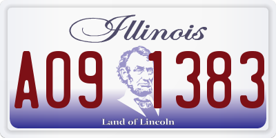 IL license plate A091383