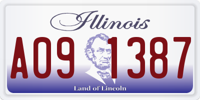 IL license plate A091387