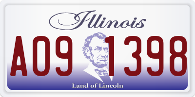 IL license plate A091398