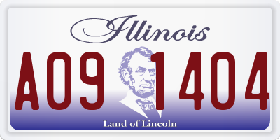 IL license plate A091404
