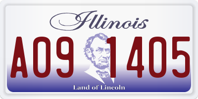 IL license plate A091405