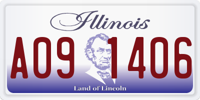 IL license plate A091406