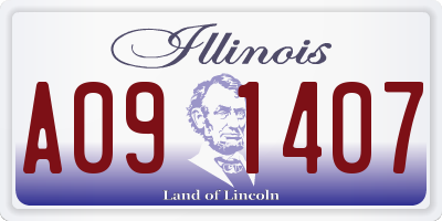 IL license plate A091407