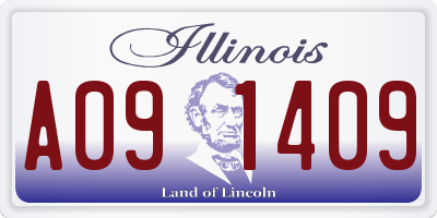 IL license plate A091409