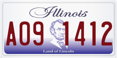 IL license plate A091412