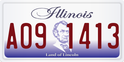 IL license plate A091413