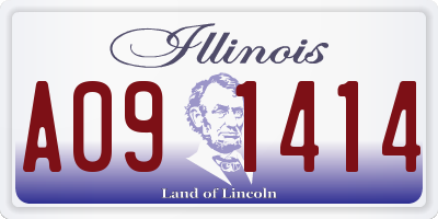 IL license plate A091414