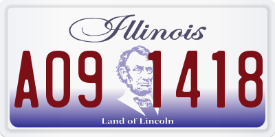 IL license plate A091418