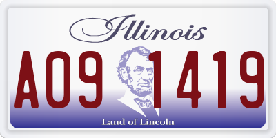 IL license plate A091419