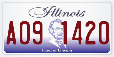 IL license plate A091420