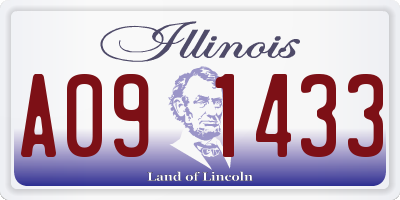 IL license plate A091433