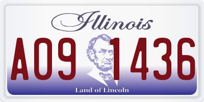 IL license plate A091436