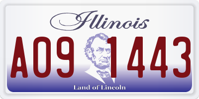 IL license plate A091443