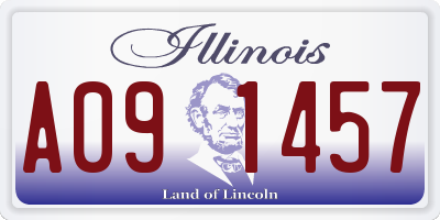 IL license plate A091457