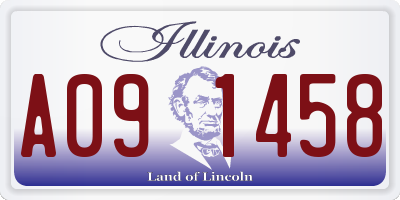 IL license plate A091458