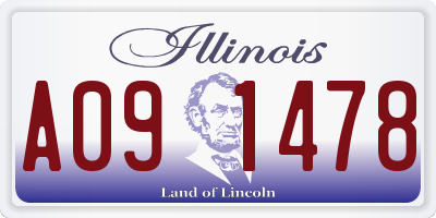 IL license plate A091478