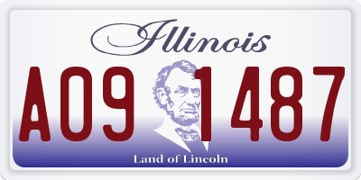 IL license plate A091487