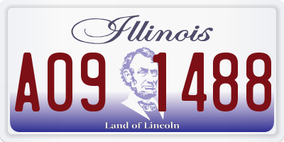 IL license plate A091488