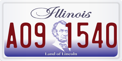 IL license plate A091540