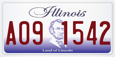 IL license plate A091542