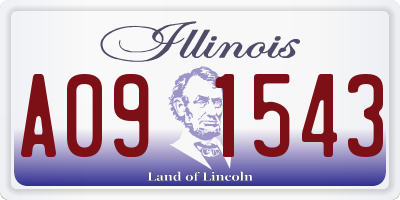 IL license plate A091543