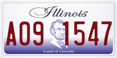 IL license plate A091547