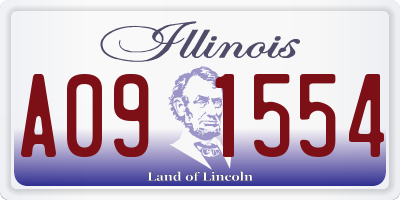 IL license plate A091554