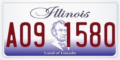 IL license plate A091580