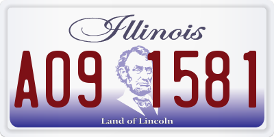 IL license plate A091581